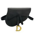 Dior Waist Pouch Saddle Bag Black Leather