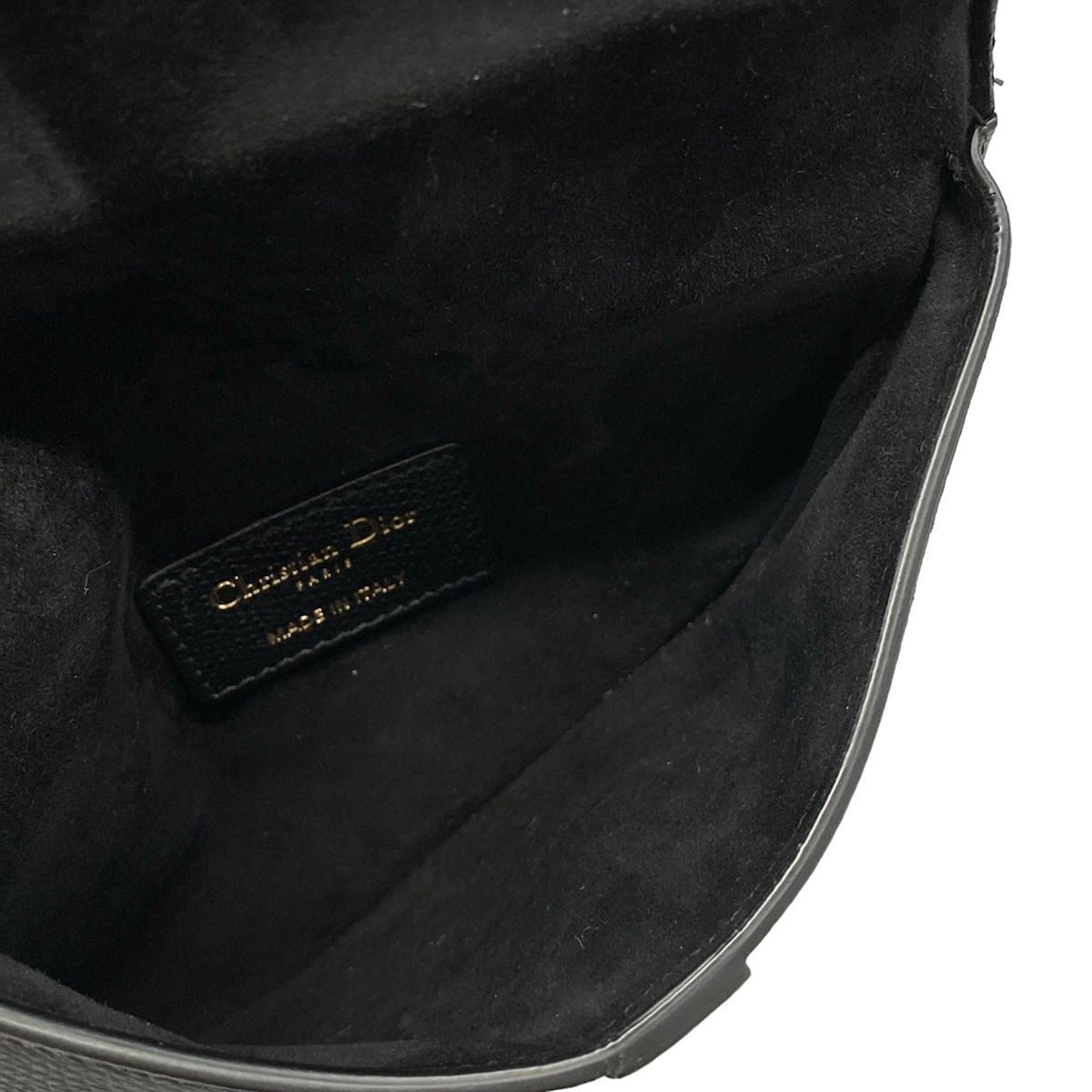 Dior Waist Pouch Saddle Bag Black Leather — view 7