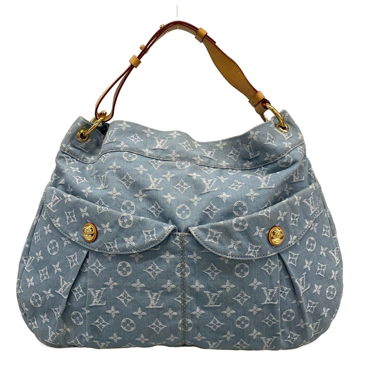 Louis Vuitton Shoulder Bag Monogram Denim GM Blue Clair