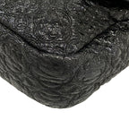Chanel Shoulder Bag Black Chain Silver Embroidery Leather — view 6