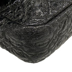 Chanel Shoulder Bag Black Chain Silver Embroidery Leather — view 7