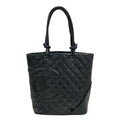 Chanel Tote Bag Cambon Line Medium Black Leather