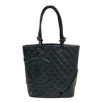 Chanel Tote Bag Cambon Line Medium Black Leather