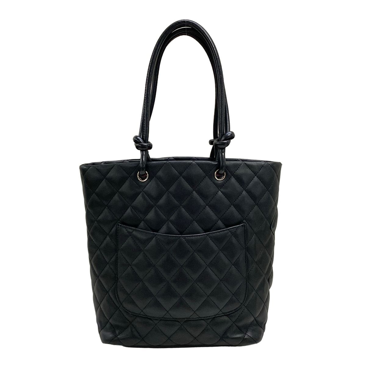 Chanel Tote Bag Cambon Line Medium Black Leather — view 3