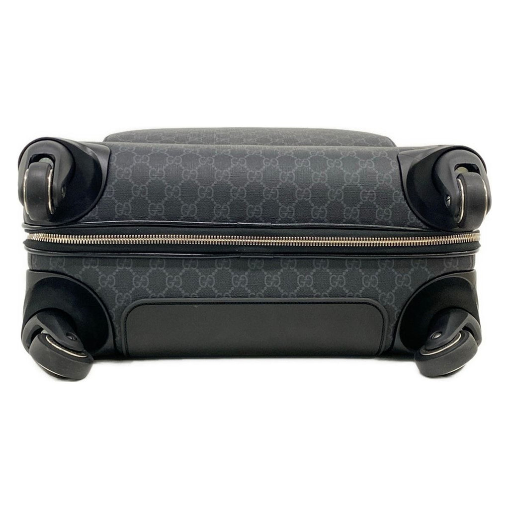 Gucci Travel Bag GG Supreme Black Gray Leather — view 5