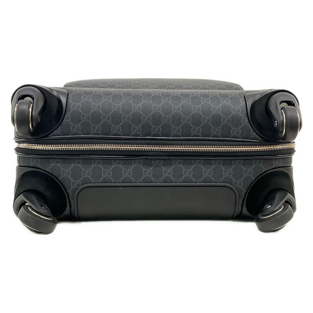 Gucci Travel Bag GG Supreme Black Gray Leather — view 5