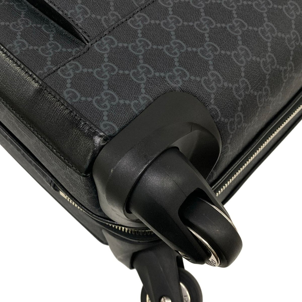 Gucci Travel Bag GG Supreme Black Gray Leather — view 8