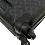 Gucci Travel Bag GG Supreme Black Gray Leather — view 8