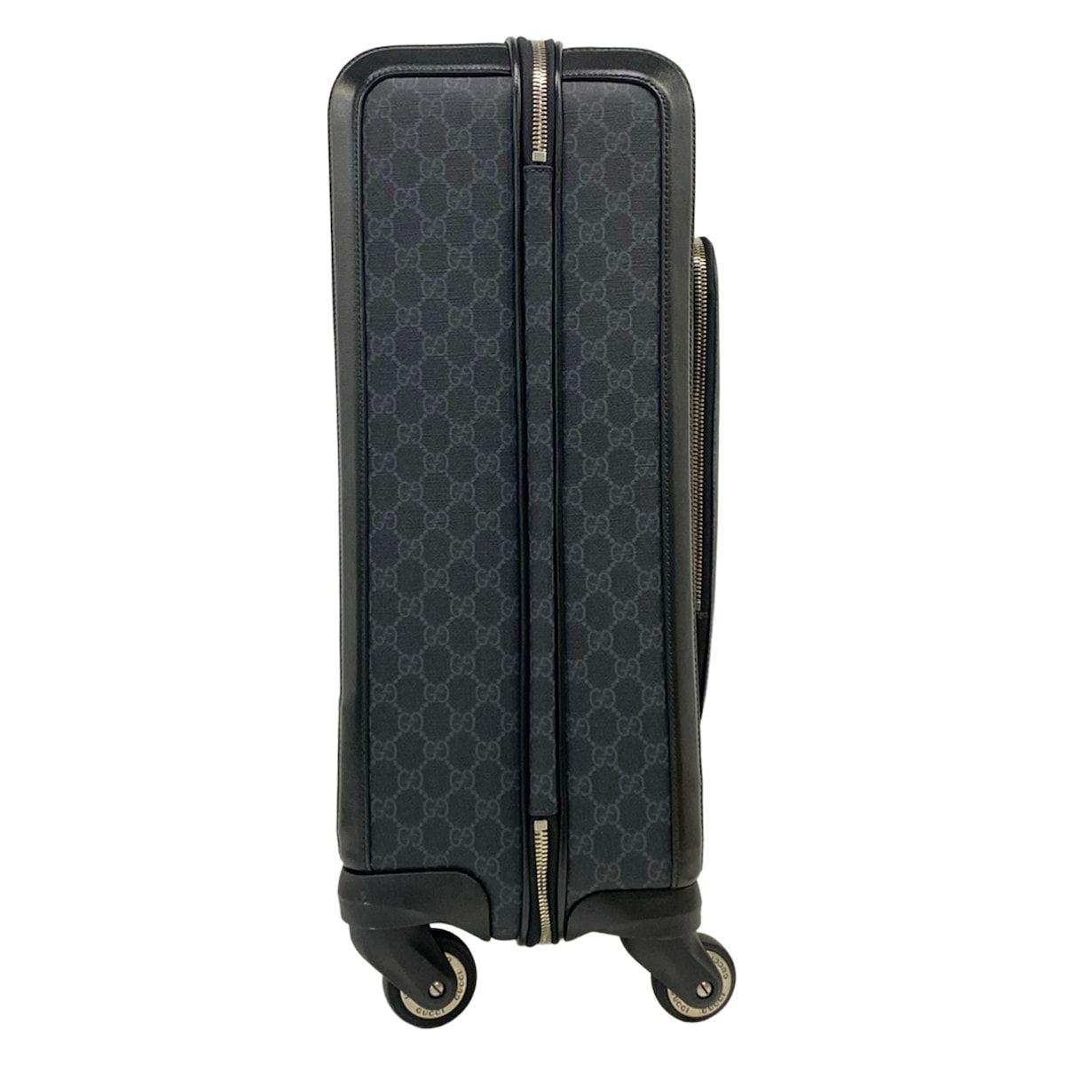Gucci Travel Bag GG Supreme Black Gray Leather — view 2