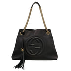 Gucci Tote Bag Soho Black Chain Shoulder Leather