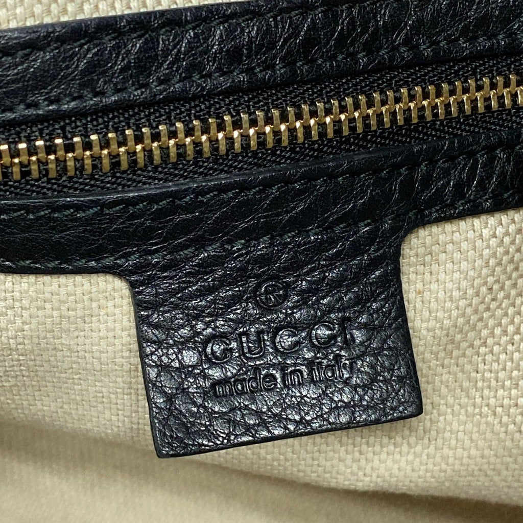 Gucci Tote Bag Soho Black Chain Shoulder Leather — view 8