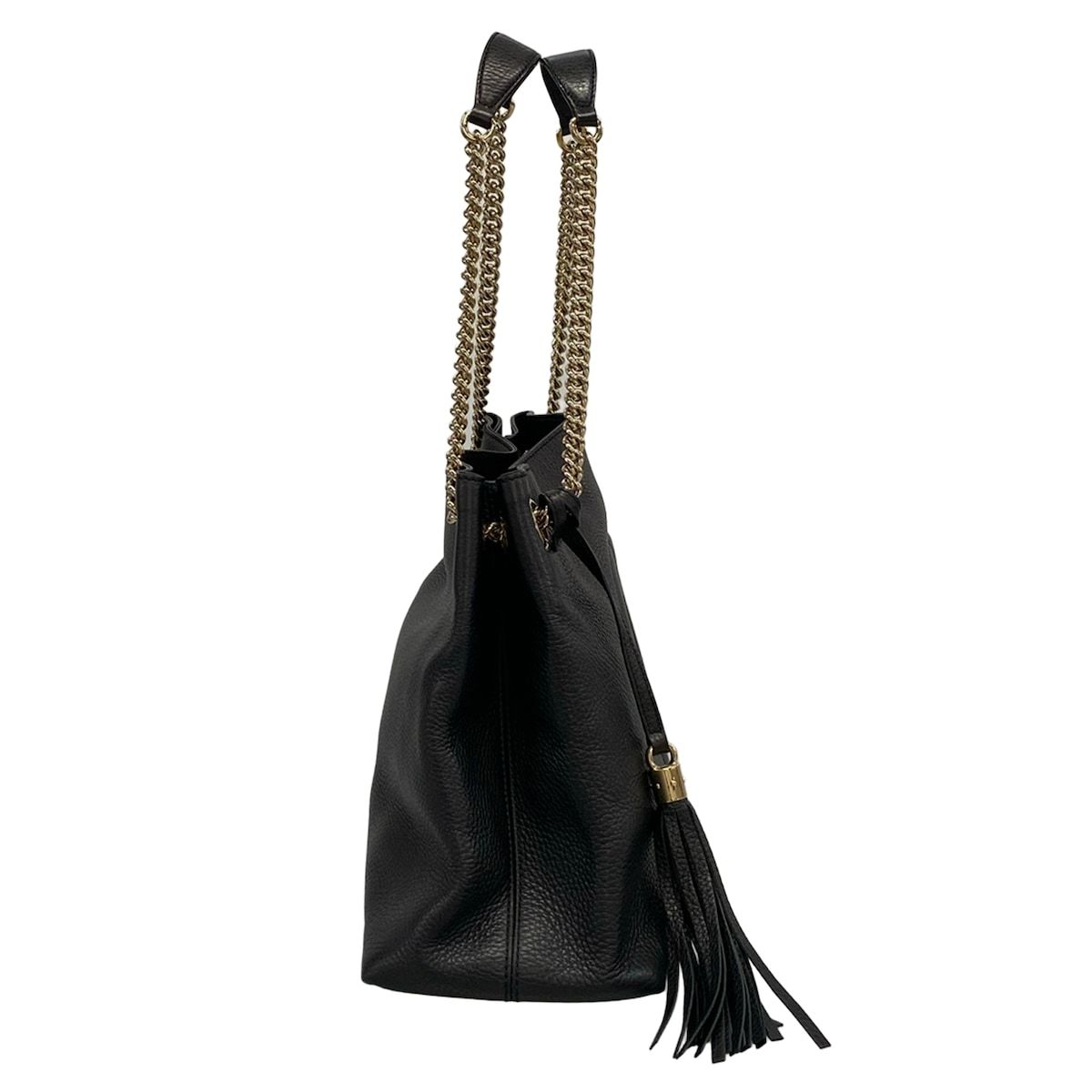 Gucci Tote Bag Soho Black Chain Shoulder Leather — view 2