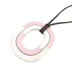 Hermes Isthme PM Buffalo Horn White Pink Necklace — view 3