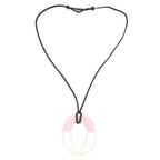 Hermes Isthme PM Buffalo Horn White Pink Necklace — view 2