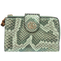 Gucci Double G Bamboo Python Green Bifold Wallet
