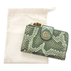 Gucci Double G Bamboo Python Green Bifold Wallet — view 2