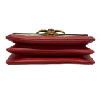 Gucci Shoulder Bag Bee Queen Margaret Beige Dark Brown Red Leather — view 5