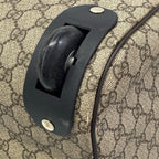 Gucci Travel Bag GG Supreme Beige Dark Brown 2-Way Leather — view 6