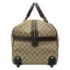 Gucci Travel Bag GG Supreme Beige Dark Brown 2-Way Leather — view 2