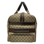 Gucci Travel Bag GG Supreme Beige Dark Brown 2-Way Leather — view 4