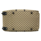 Gucci Travel Bag GG Supreme Beige Dark Brown 2-Way Leather — view 5