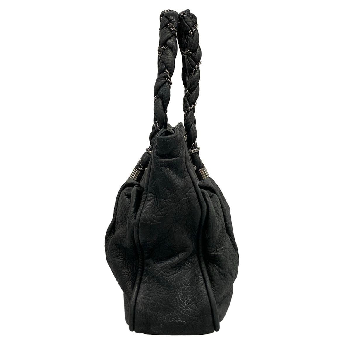 Chanel Tote Bag Ladyblade Black Silver Leather — view 4