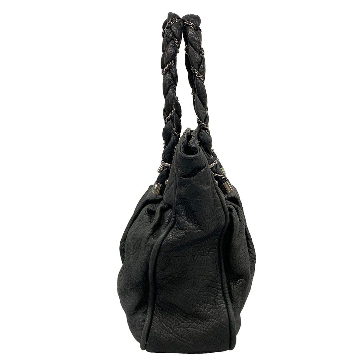 Chanel Tote Bag Ladyblade Black Silver Leather — view 2