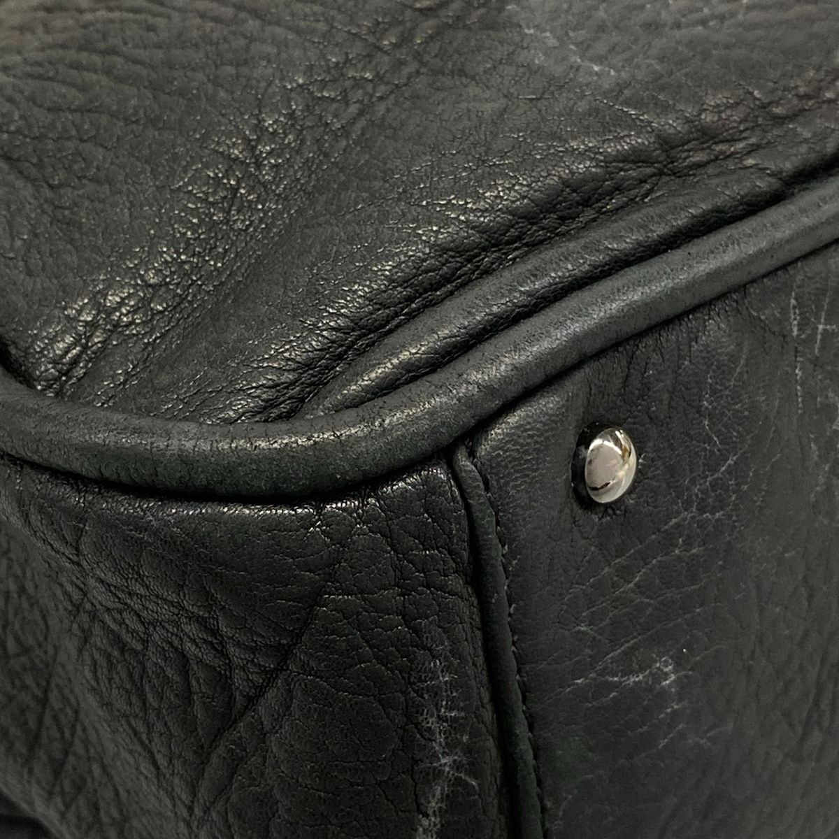 Chanel Tote Bag Ladyblade Black Silver Leather — view 7