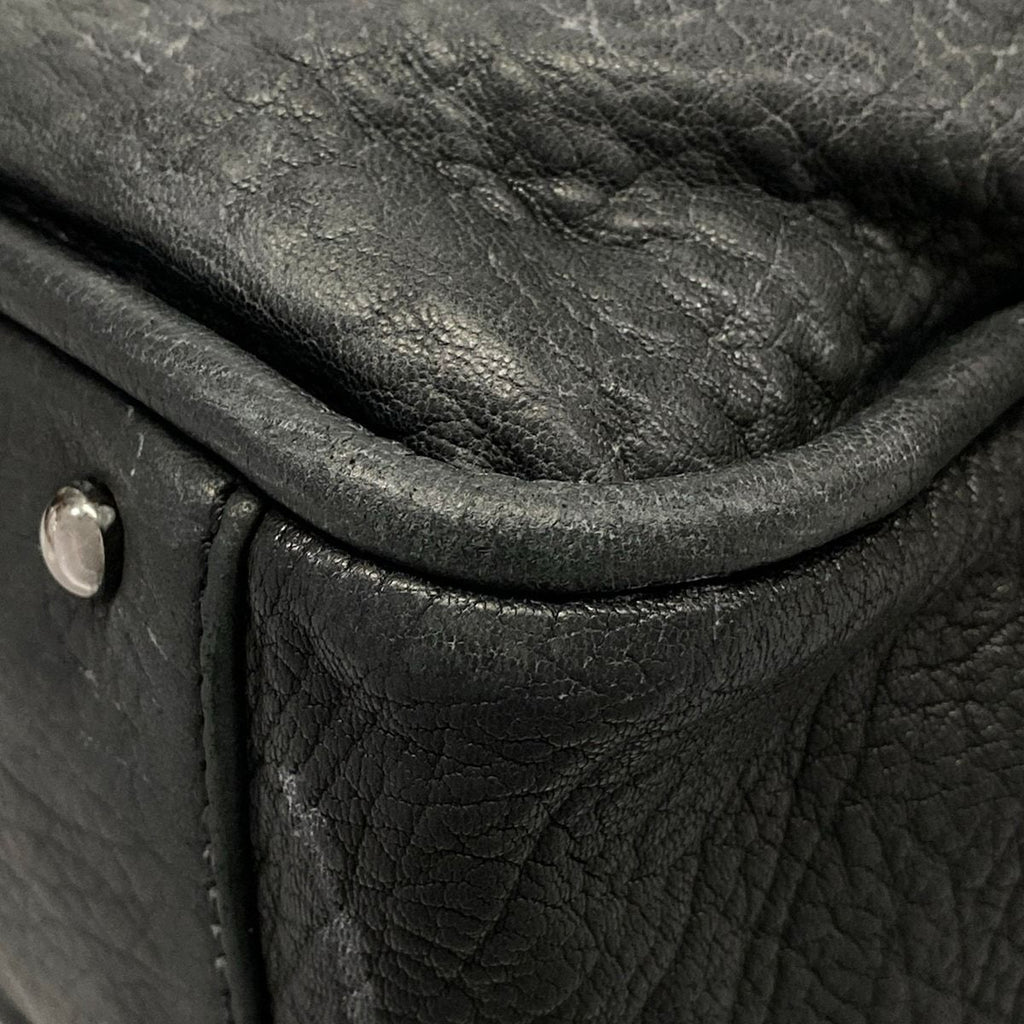 Chanel Tote Bag Ladyblade Black Silver Leather — view 8