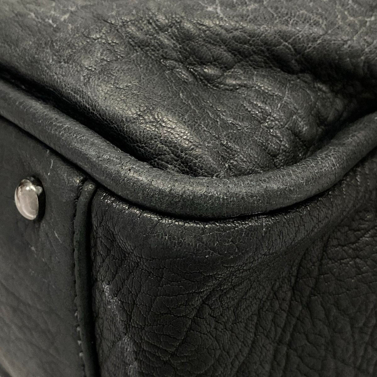 Chanel Tote Bag Ladyblade Black Silver Leather — view 8