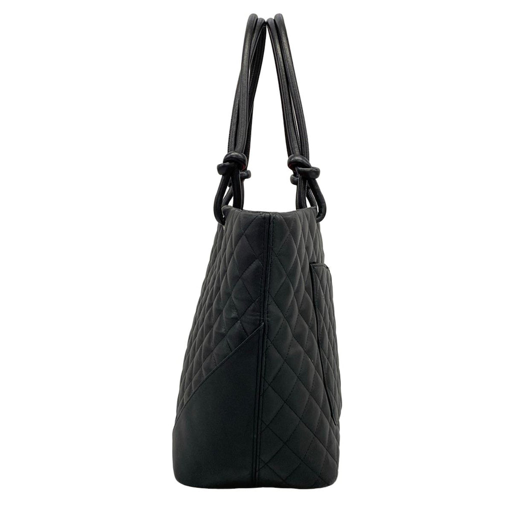 Chanel Tote Bag Cambon Line Large Black White Leather — view 4