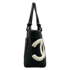 Chanel Tote Bag Cambon Line Large Black White Leather — view 2