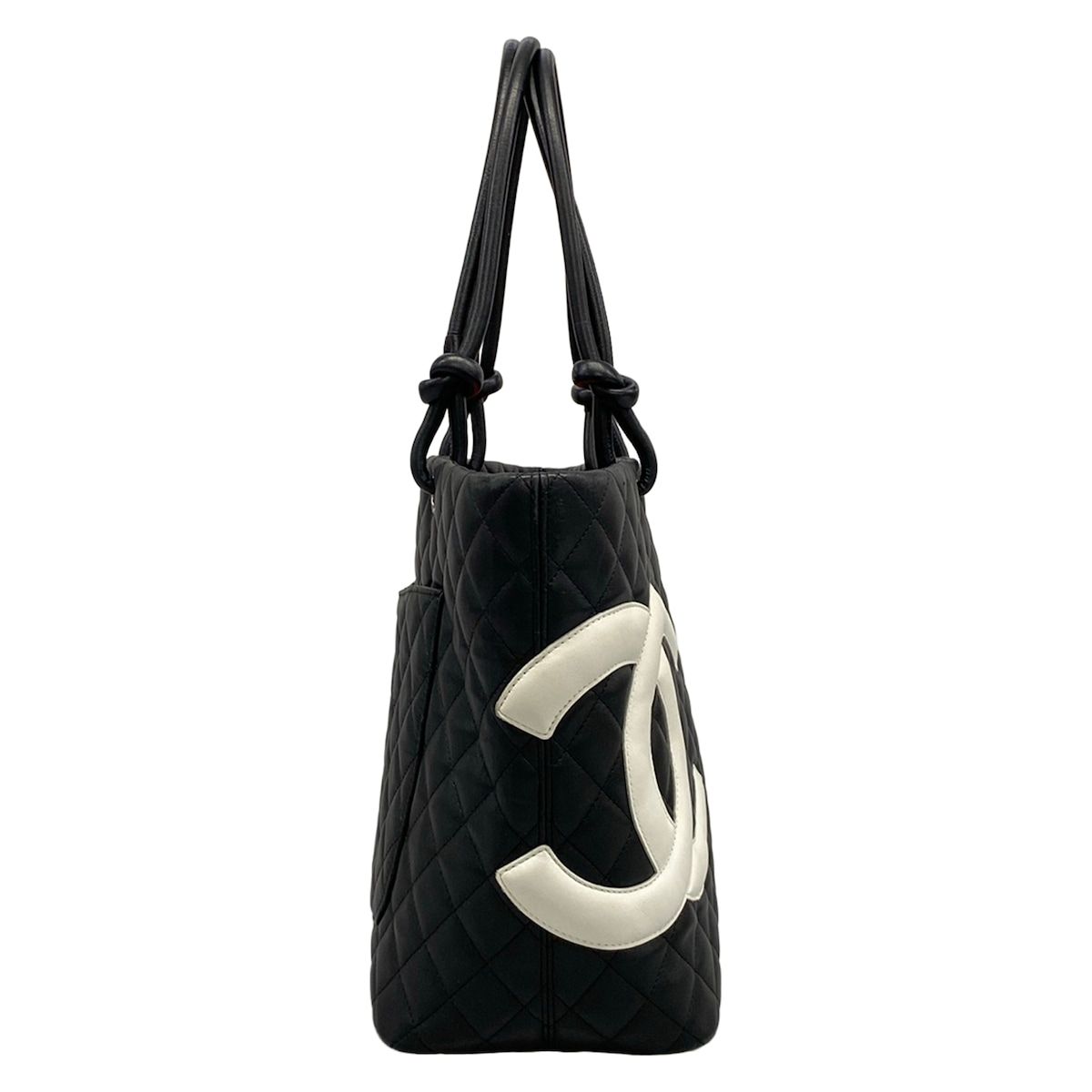 Chanel Tote Bag Cambon Line Large Black White Leather — view 2