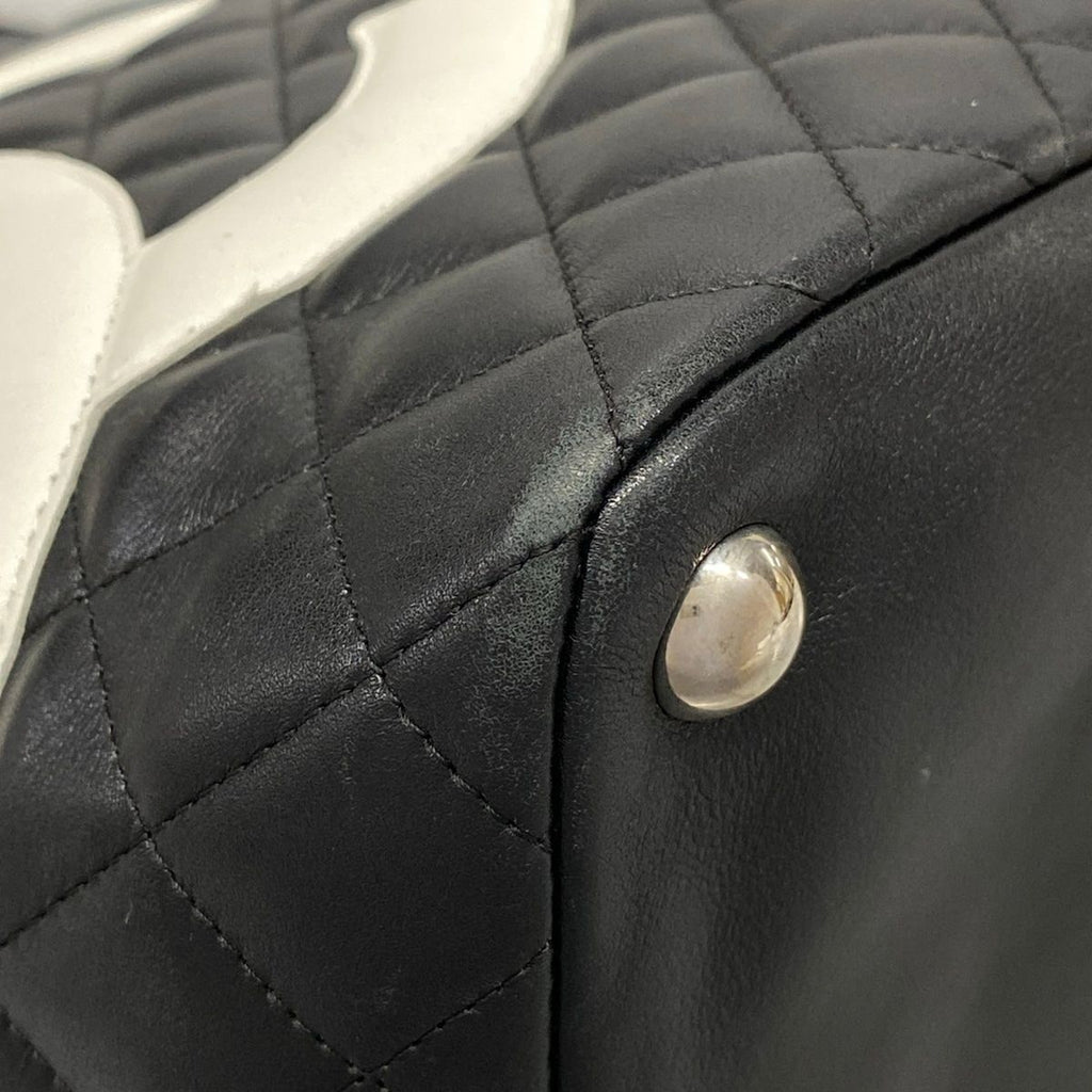 Chanel Tote Bag Cambon Line Large Black White Leather — view 7