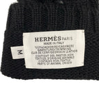 Hermes Gloves M Lionel Black Sellier Buttons M Cashmere Leather — view 4
