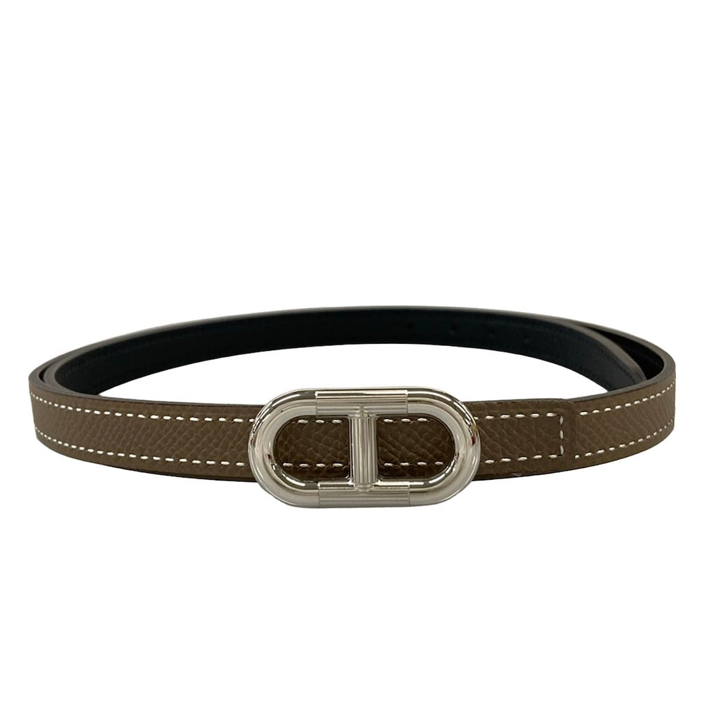 Hermes Belt 75 Maillon H Black Etoupe 75 Reversible — view 3