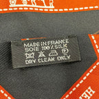 Hermes Scarf Twilly Black Orange Ribbon Bolduc Pattern — view 3