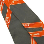 Hermes Scarf Twilly Black Orange Ribbon Bolduc Pattern — view 5