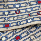 Hermes Scarf Twilly Beige Blue Multi Kaleidoscope Effect L'effet — view 2