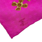 Chanel Scarf Beige Brown Pink CC Logo Silk — view 5