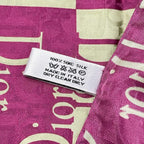 Dior Scarf Pink Light Green Logo Glam — view 3