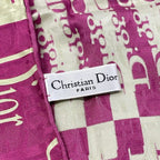 Dior Scarf Pink Light Green Logo Glam — view 2
