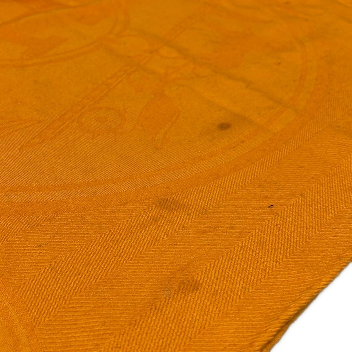 Hermes Shawl New Libris Orange Cashmere Silk Scarf — view 3