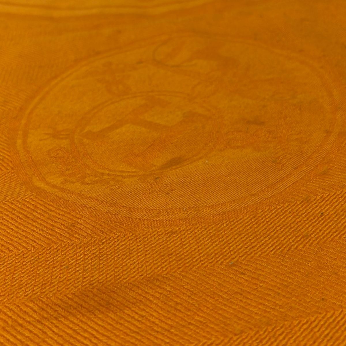 Hermes Shawl New Libris Orange Cashmere Silk Scarf — view 4