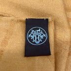 Hermes Shawl New Libris Light Brown Cashmere Silk Scarf — view 2
