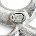Chanel Camellia CC Logo Pearl Rhinestone Heart Star Brooch Silver — view 7