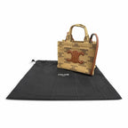 Celine Small Cabas Thais Raffia Effect Triomphe All Over Print 2-Way Shoulder — view 2