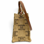 Celine Small Cabas Thais Raffia Effect Triomphe All Over Print 2-Way Shoulder — view 4