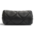 Chanel Lambskin Quilted CC Logo Kiss Lock Mini Chain Shoulder Bag Black — view 6