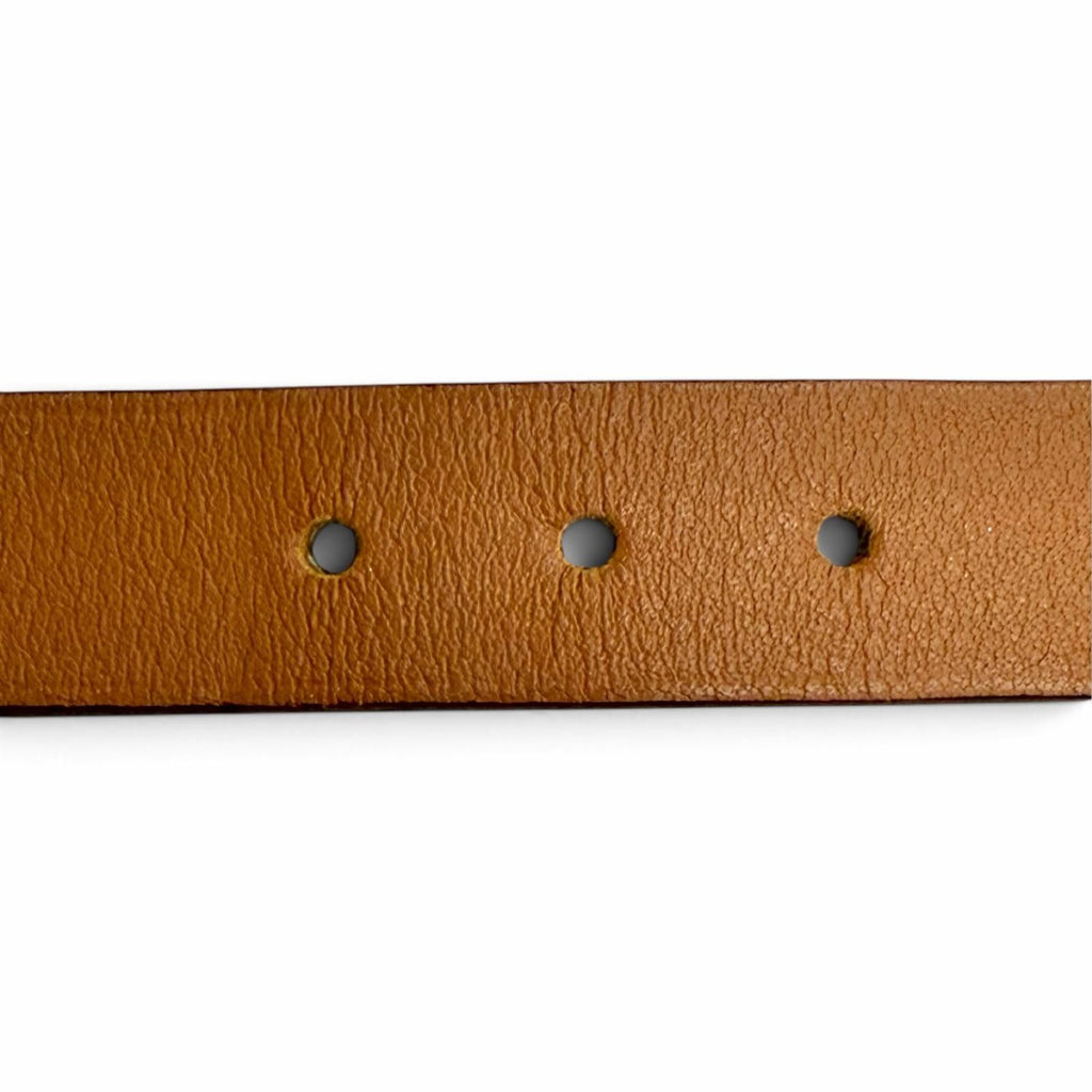 Hermes Caleche Double Tour Bracelet Leather Gold Brown — view 8